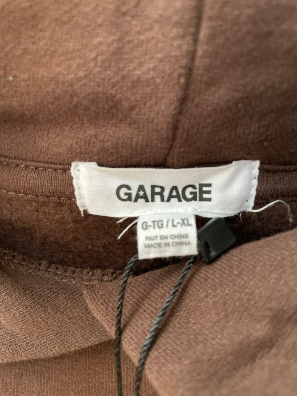 Garage Ultra Fleece Hoodie Armadillo Brown Women's Size L/XL MSRP$80 NWT - Picture 5 of 7